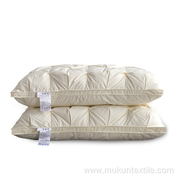 100% cotton twisted 95% white goose down pillow